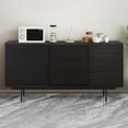 thumbnail image 5 of Williamspace 62.4" Modern Wide Sideboard with 3 Drawers and 2 Doors Buffet Storage Cabinet for Kitchen,Dark Brown, 5 of 7