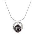 thumbnail image 1 of Delight Jewelry Silvertone Medical Assistant Caduceus Seal - PA Joy Ring Charm Necklace, 18", 1 of 4