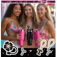 thumbnail image 5 of Straw Covers for Stanley Cup Accessories:Black Decorations for Stanley 30oz & 40oz Tumbler with Handle, Bling Letter Charms and Flower Silicone Straw Cap Topper, Trendy Stuff for Teen Girls and Women, 5 of 7