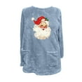 thumbnail image 6 of IROINNID Christmas Pullover for Women Crewneck Thermal Pullover Winter Loose Fit Print Warm Tops Long Sleeve Blouse Sweatshirt,Blue, 6 of 6