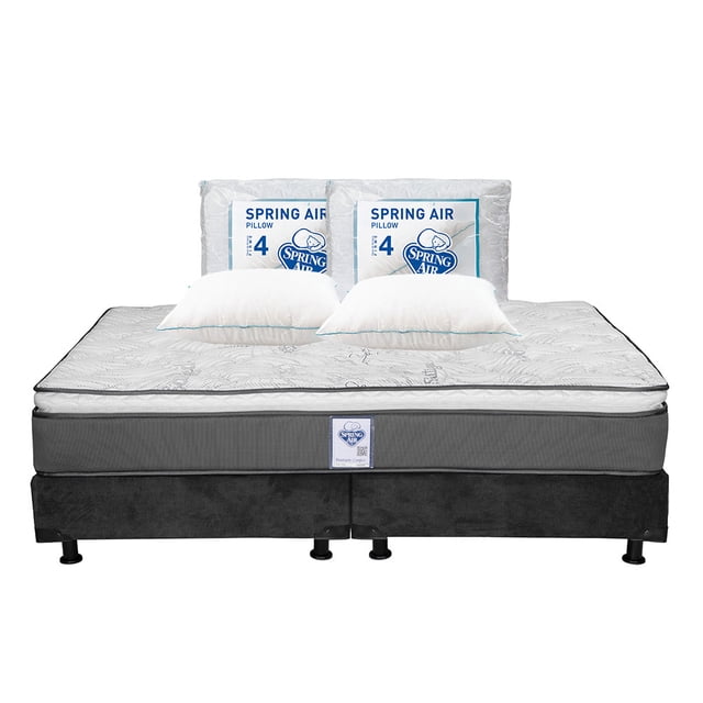 Colchón King Size Prestige Spring Air + Box + 2 Almohadas