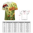 thumbnail image 2 of Ladybug Floral Garden Women's Short Sleeve Tops Casual Blouses T Shirt, 2 of 6