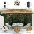 thumbnail image 7 of Ainfox 13ft Large Thatched Tiki Patio Umbrella, Outdoor Heavy-Duty Double-Sided Rectangle Market Umbrella for Garden, Deck, Backyard, Pool, Beach, 7 of 7
