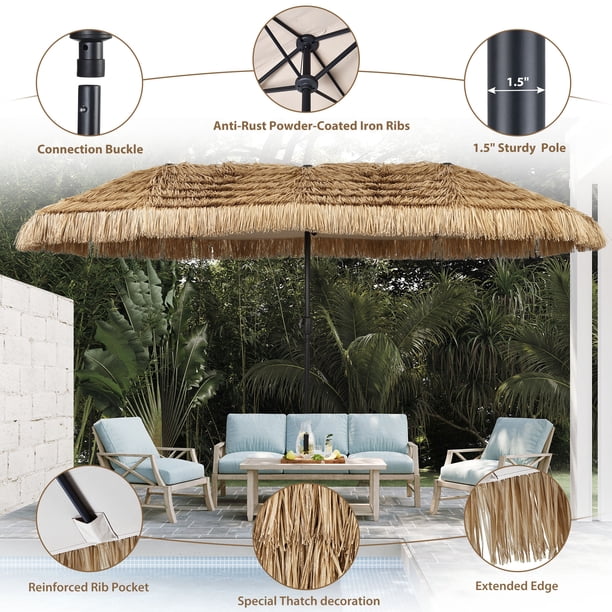 extended patio umbrella Double-Sided with LED Lights This double BELLINI HOME AND GARDENS Piola