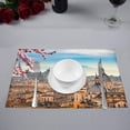 thumbnail image 2 of MKHERT Beautiful European Cityscape View of Rome from Castel Sant'Angelo Placemats Table Mats for Dining Room Kitchen Table Decoration 12x18 inch,Set of 4, 2 of 4