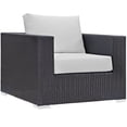 thumbnail image 3 of Modway Convene 9-Piece Outdoor Patio Furniture Sectional, White, 3 of 6