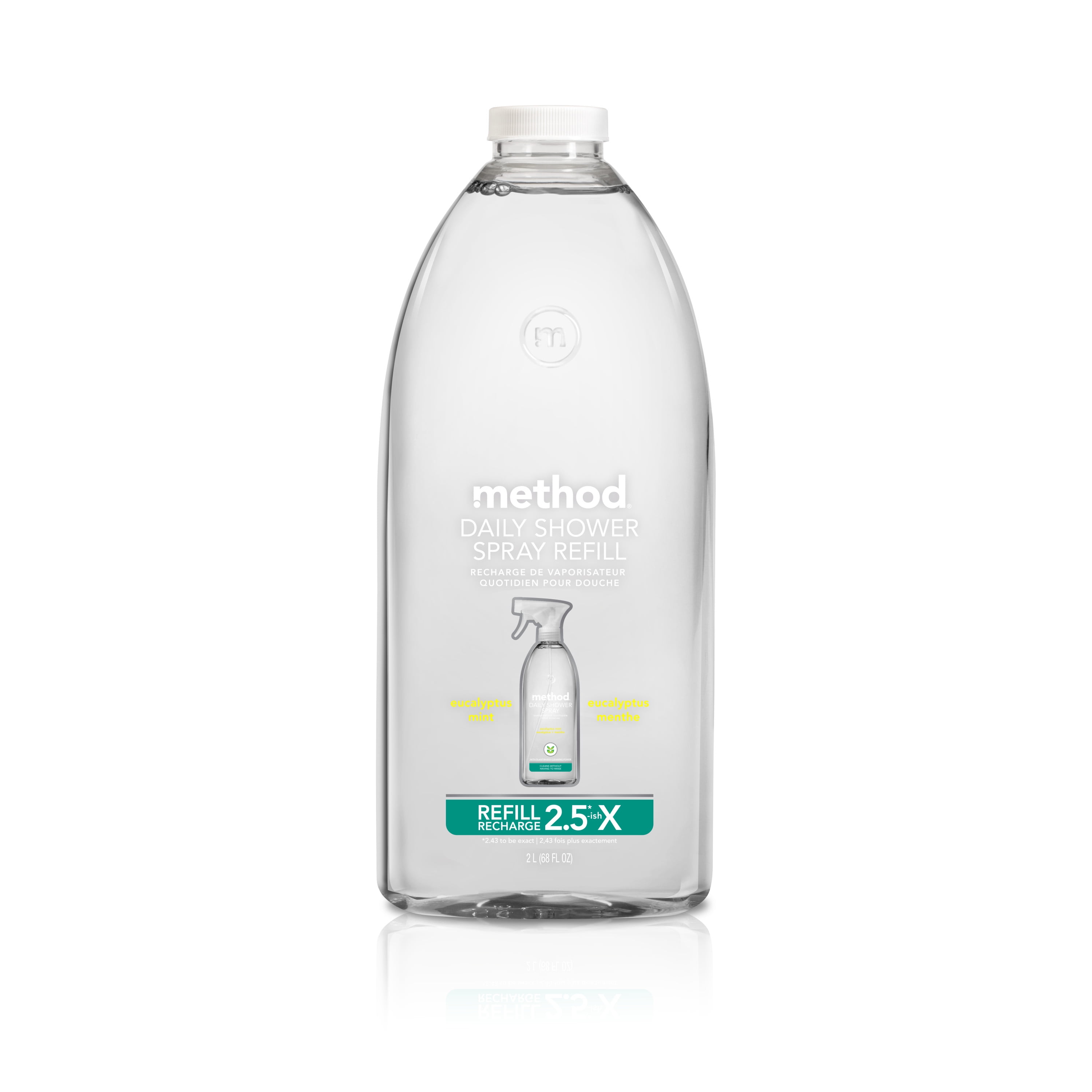 Method Daily Shower Spray Cleaner Refill, Eucalyptus Mint, 68 Ounce