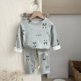 thumbnail image 2 of TOWED22 Baby Boy 2 Piece Pajamas Toddler Boys Pajamas Warm Pjs Kids Long Sleeve Sets Baby Sleepwear Winter Jammies 6-12 Months 12-24 Months 2t 3t 4t 5t 6t 7t 8t 9t Children,Green,5-6 Y, 2 of 4