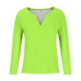 thumbnail image 5 of UVEASISHA Waffle Knit Tops for Women Long Sleeve Regular Fit V Neck Pullover Sweater Dressy Casual Business Blouse Green XXL, 5 of 5