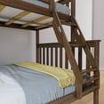 thumbnail image 4 of Max & Lily Bunk Bed Twin over Full Size, Solid Wood Bunk Beds with Ladder for Kids, 4 of 10