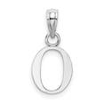 thumbnail image 4 of 10K White Gold Polished Block Initial O Charm 10K6423WO, 4 of 4