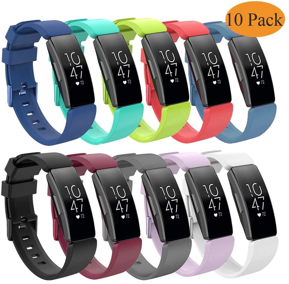 HR Compatible Genuine Leather Replacement Bands Slim Adjustable Fitbit Inspire 