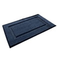 thumbnail image 1 of Matsuzay Alfombrilla de poliéster duradera, cómoda y elegante, impermeable, moderna, para baño Juegos de accesorios de baño azul 40*60cm, 1 of 6