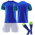 thumbnail image 1 of Surgei 2223 Brasil Camisetas de fútbol, Brasil Estadio de casa Número #None Impreso Manga Corta Tops Calcetines Camisetas de fútbol de 3 piezas, Camisetas de fútbol de Brasil para adultos, XXL, 1 of 4