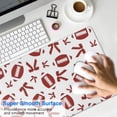 thumbnail image 4 of Long Mouse Pads for Desk,Football and Ribbon Shapes Pattern Desk Mats on Top Of Desks, Desk Mouse Pad Extra Large with 3mm Non-Slip Base and Stitched Edge for Gaming,Office,Work,Home 31.5"x11.8", 4 of 6