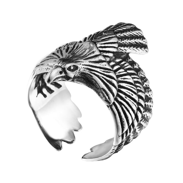 Minnieouse Anillo de aleación con forma de Animal para hombre, reemplazo lavable, extremo abierto, antiguo, decorativo, elegante, anillos de moda para Ropa, zapatos y accesorios Miscelánea Minnieouse AP014522-00