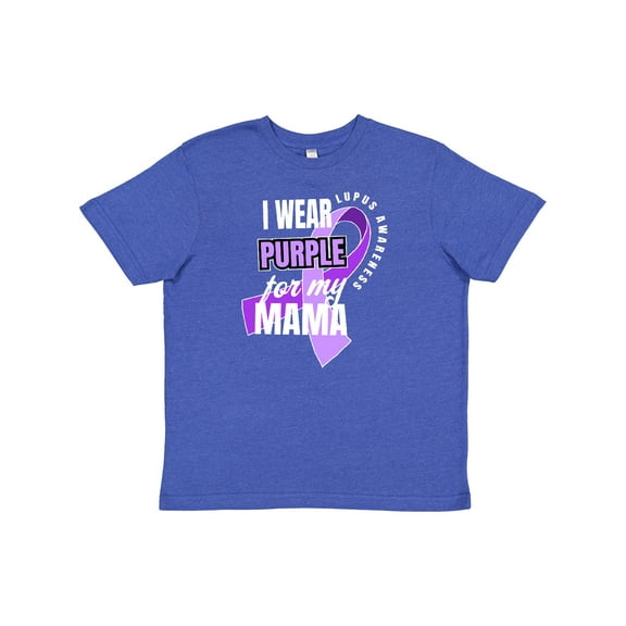Inktastic I Wear Purple For My Mama Lupus Awareness Youth T-Shirt