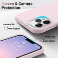 thumbnail image 4 of Shockproof Designed for iPhone 12 Pro Max Case, Liquid Silicone Phone Case with [Soft Anti-Scratch Microfiber Lining] Drop Protection 6.7 inch Slim Thin Cover, Ice Pink, 4 of 14