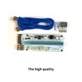 thumbnail image 2 of DeeCozy VER008S 3 in Reliable 1 Molex 4Pin SATA 6PIN PCIE PCI-E PCI Riser Card 1x to 16x USB 3.0 Cable For Mining Bitcoin Miner, 2 of 8