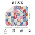 thumbnail image 4 of Patchwork Pioneer Flower Dish Drying Mat for Kitchen 1 Pack, Ultra Absorbent Microfiber Dishes Drainer Mats,16"x18", 4 of 6