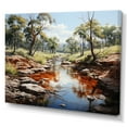 thumbnail image 2 of Designart "African River Captured In Watercolor" Landscape Forest River Canvas Prints, 2 of 7
