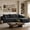 Corduroy-black-rightFacing Chaise, variant on QuzyAor 104" Grey Boneless Couch, Cloud Couch Sectional for Living Room, Modular L Shape Sofa with Right Chaise, Corduroy Deep Seat, No Assembly