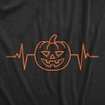 thumbnail image 2 of Womens Pumkpin Heart Beat T Shirt Funny Cool Halloween Jack O Lantern Pulse Graphic Novelty Tee for Ladies Womens Graphic Tees, 2 of 9