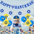 thumbnail image 3 of Happy Hanukkah Decorations Happy Hanukkah Banner Chanukah Cake Topper Balloons Blue Gold Party Decor for Festival Hanukkah Party Supplies, 3 of 6