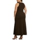 thumbnail image 3 of Vestido de suéter de talla grande Agnes Orinda para mujeres, cuello redondo, sin mangas, vestido de suéter de punto casual 3X marrón, 3 of 6