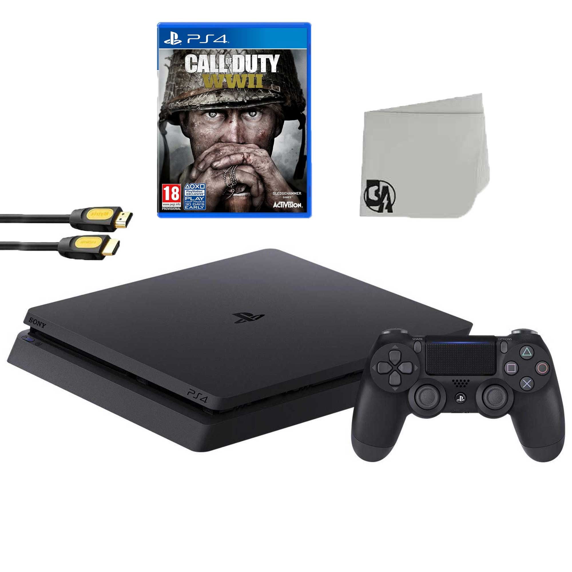 Opbevares i køleskab slot Scrupulous Sony 2215A PlayStation 4 Slim 500GB Gaming Console Black with Call of Duty  WW2 Game BOLT AXTION Bundle Lke New - Walmart.com