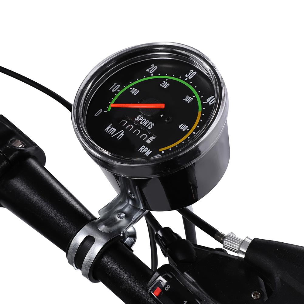 Focket Bicycle Computer,Aluminum Alloy Mechanical Bicycle Speedometer,Mountain Cycling Round Meter Gauges with Automatic Digital Display for Biking Cycling Accessories Bike Speedomet Bicycle Computer