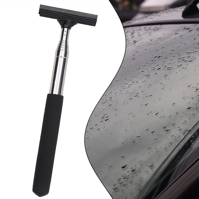 SPRING 1pcs Raclette de Rétroviseur de Voiture en Acier Inoxydable Télescopique Désembuage Nettoyage Raclette à Eau Noire