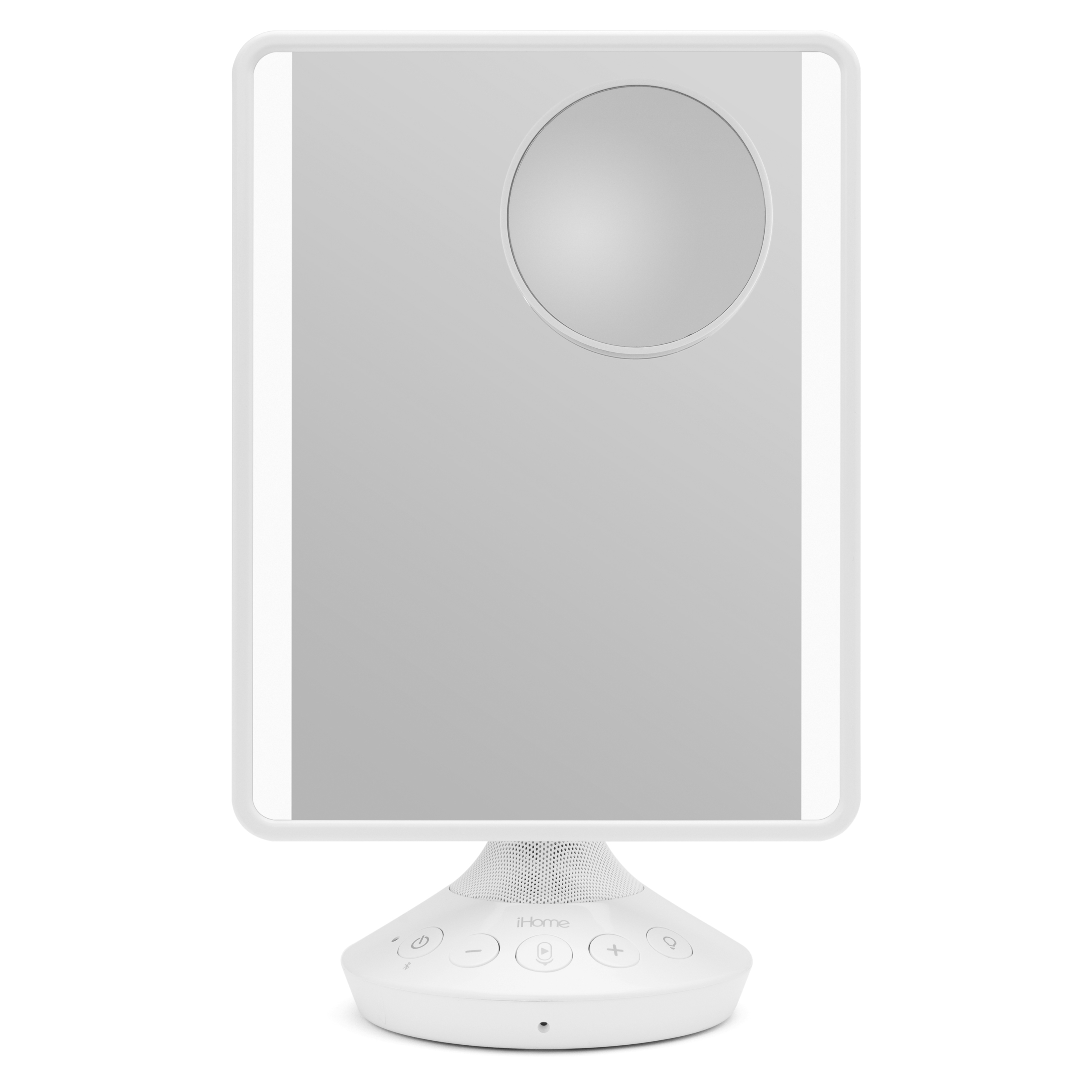 iHome Mirror with Bluetooth Audio, LED Lighting, Bonus 10x Magnification, USB Charging, 7" x 9" - image 3 of 12