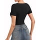 thumbnail image 3 of Blusa tipo túnica MANGOPOP para mujer, con cuello en V, fruncido, 3 of 6