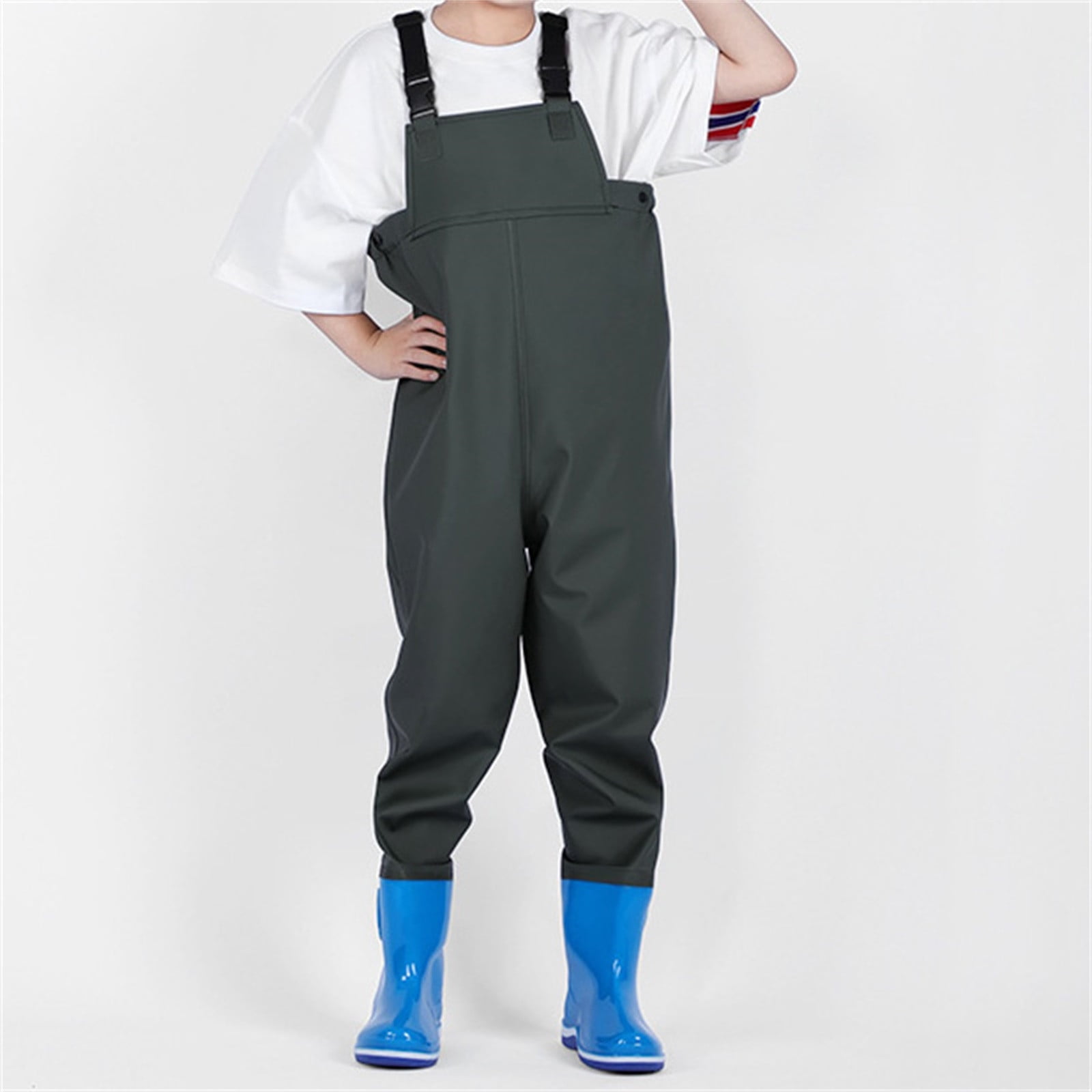 Lojoutye 2025 Kids Chest Waders Youth Baby Clothes Fishing Waders for one Baby Outfit Water Proof Waders Clothes 18 Months with Boots