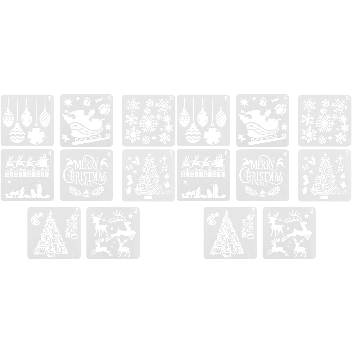 NUOLUX Christmas Stencils Painting Craft Stencils Painting Template
