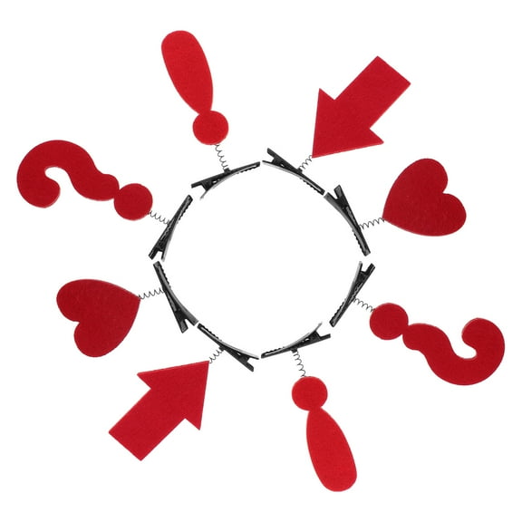 UPOUART 8-Piece Red Hair Clips Set with and Arrow Designs for Stylish and Trendy Hairstyles