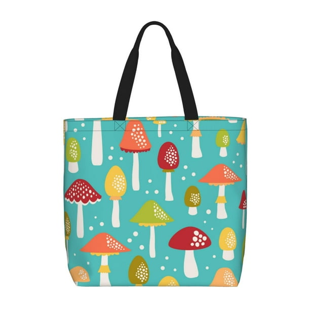 Easygdp Mushrooms Bolsa Tote para Mujer, Bolso de Hombro para Trabajo, Playa, Viajes, Compras y Supermercado