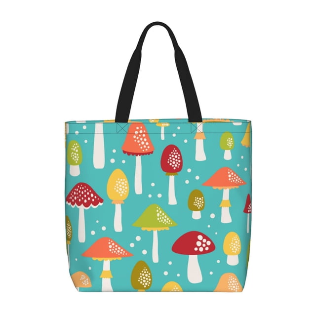 Balery Mushrooms Bolsa de Mano para Mujeres con Cremallera, Bolsa de Gimnasio con Compartimentos, Bolsa para Laptop, Bolsa para Trabajo