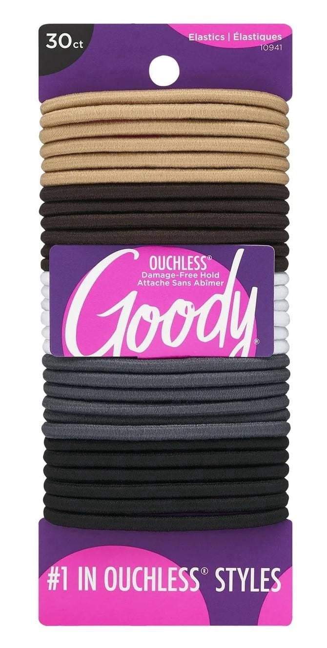 Elastiques à cheveux Goody - couleurs neutres assorties - 30 pièces