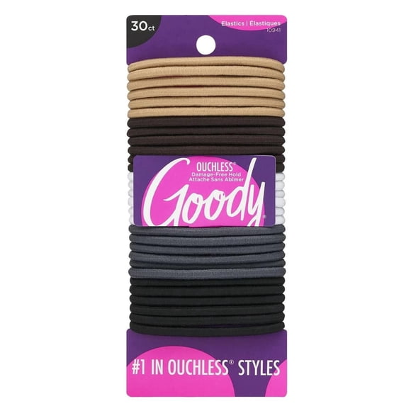 Goody Hair Elastics - Assorted Java Bean Neutral Colors - 30 Ct