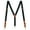 Black, variant on Mens Suspenders Adjustable Elastic Leather Y-Shaped Hooks Pants Braces Solid,Brown