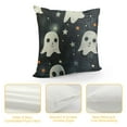 thumbnail image 4 of SHANXI Halloween Pillow Covers Black And White Ghost Throw Pillow Covers Farmhouse linen Pillowcases Decoration Outdoor Halloween Pillows Decorative For Halloween Home Sofa Decor 18x18in, 4 of 5