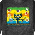 thumbnail image 3 of Pete The Cat - Groovy To Create - Men's Crew Neck Fleece Pullover, 3 of 6