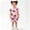 A-Pink1181, variant on Bobifish Toddler Girls Outfit Sets Summer Cartoon Girl Face Print Crew Neck Short Sleeve Top Elastic Waist Shorts 2 Piece Sets