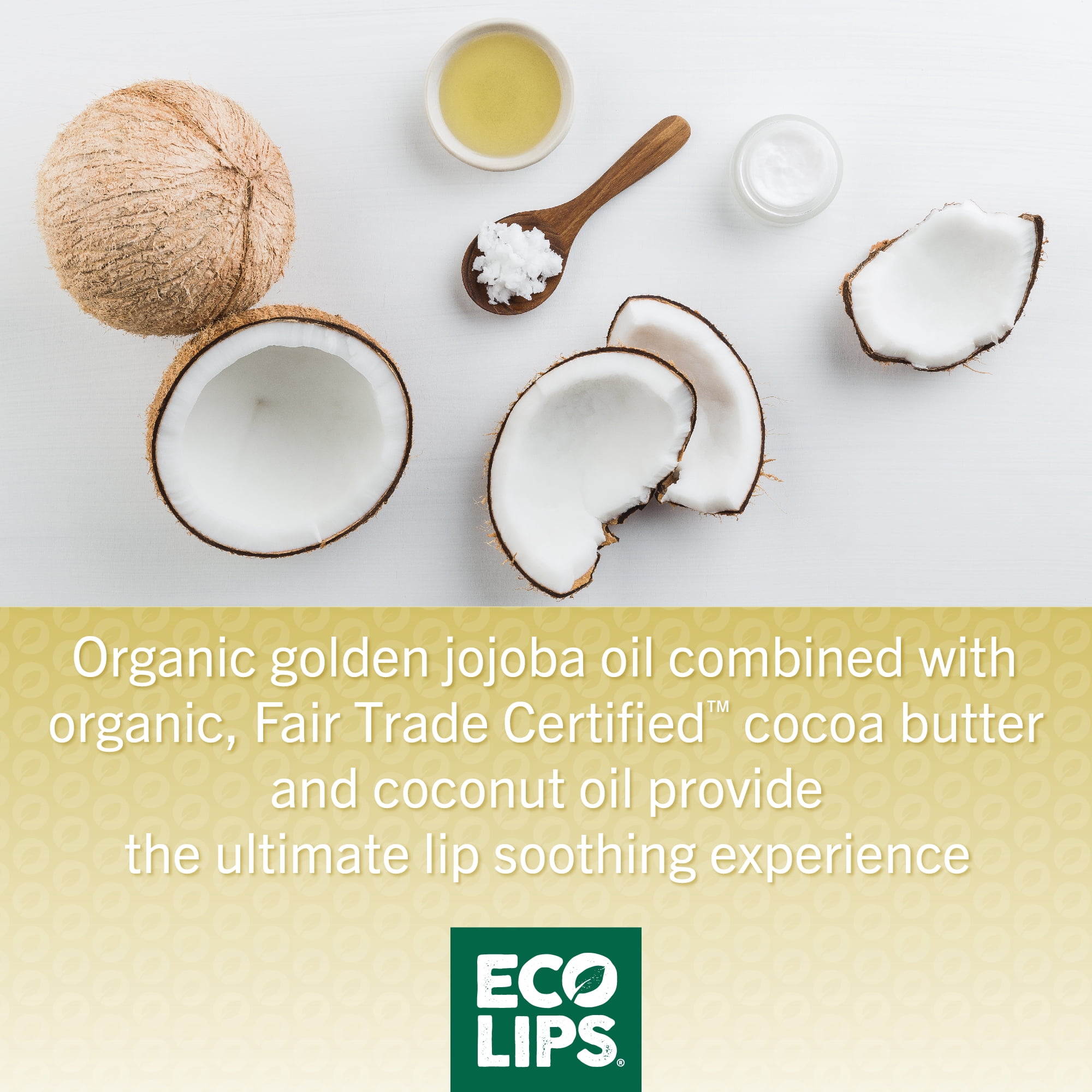 Eco Lips LIP FOOD Variety Organic Lip Balm, 3 Pack