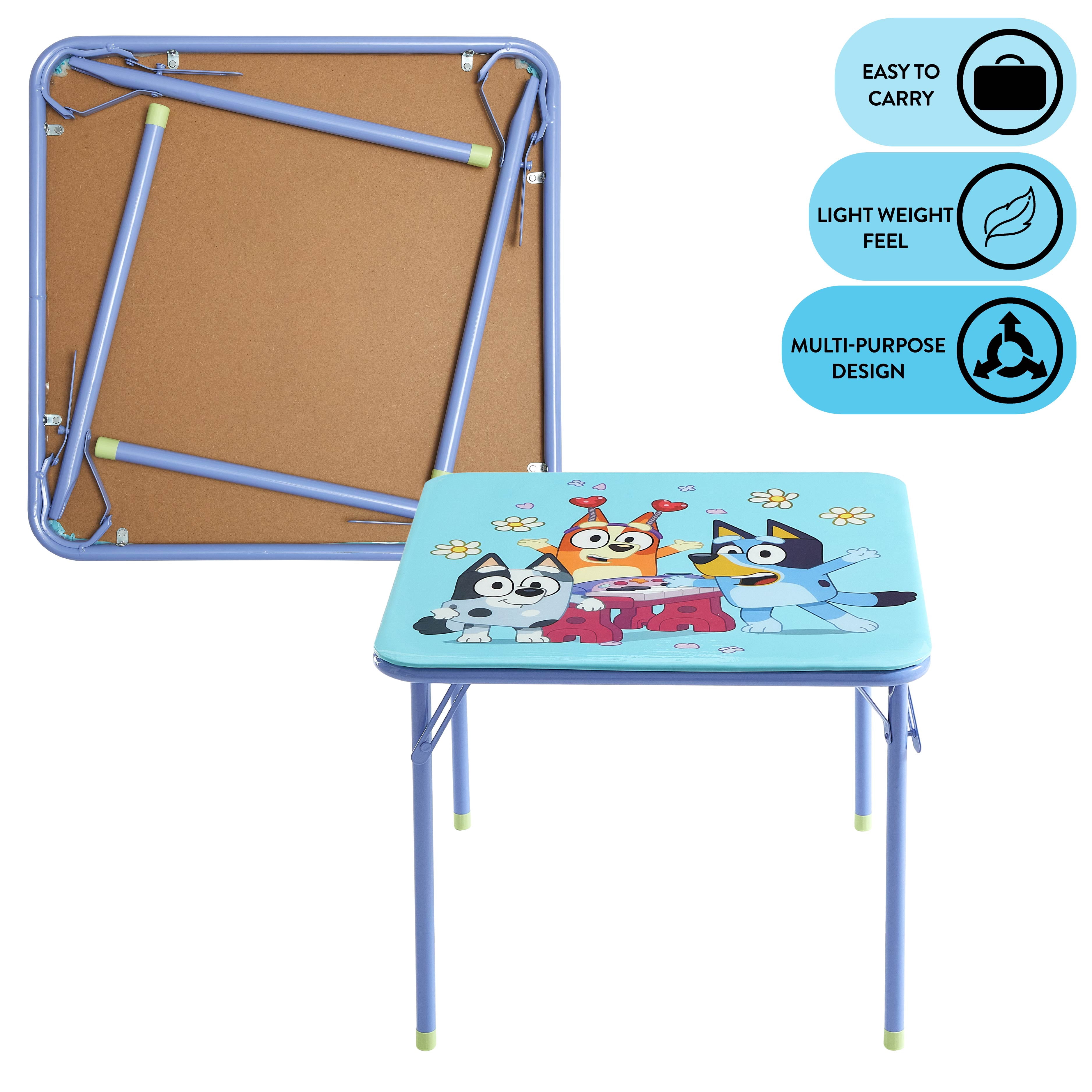 Bluey Kids' 3-Piece Table and Chairs Set, Blue