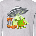 thumbnail image 4 of Inktastic Out of this World- cute green alien UFO Long Sleeve Youth T-Shirt, 4 of 5