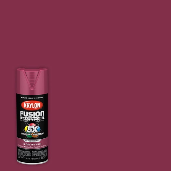 Krylon Fusion All-In-One, Gloss, Red Plum, 12 oz