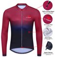 thumbnail image 4 of Maillots de ciclismo X-TIGER Serie de gradiente térmico de invierno Maillot de ciclismo Camisetas de ciclismo de manga larga que mantienen el calor, 4 of 5
